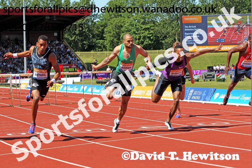 Mens 110 metres hudles, IAAF Diamond League, Birmingham. Photo: David T. Hewitson/Sports for All Pics